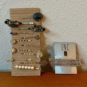 Hair Accessories: Variety of Hair Pins In Rhinestone, Crystal, Gold/Silver
